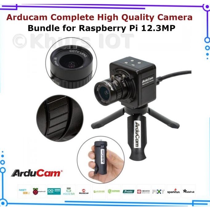 Arducam Complete HQ Camera Bundle for Raspberry Pi 12.3MP IMX477