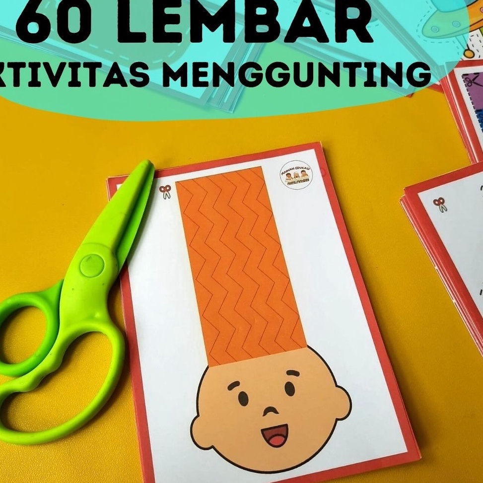 TERBAIK Worksheet Aktivitas Menggunting Mainan Motorik Halus Anak Mainan Edukasi Anak 1 2 3 4 5 Tahu