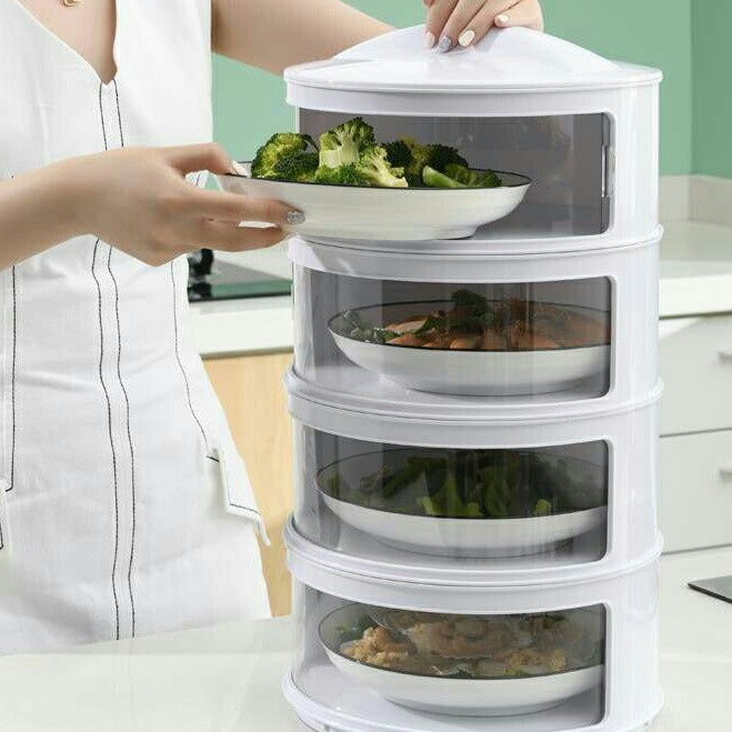 Terlaris LT- [5900 GR] Rak Makanan Tudung Saji SUSUN [ 4 SUSUN ] Penahan Panas / Tempat Penyimpanan 