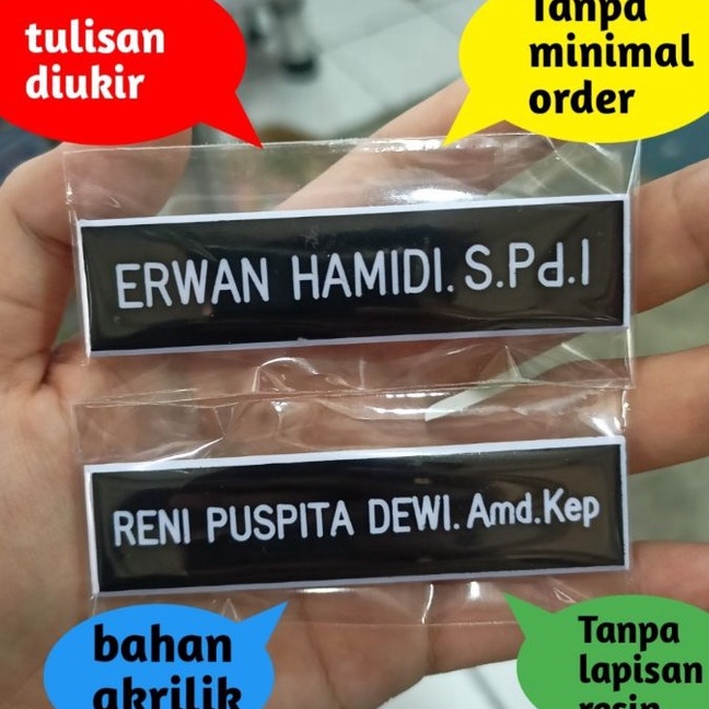 

(☆12A.➛E> Nametag ukir magnet / pin nama / Nama dada ukir / Papan nama dada bhayangkari - treending.
