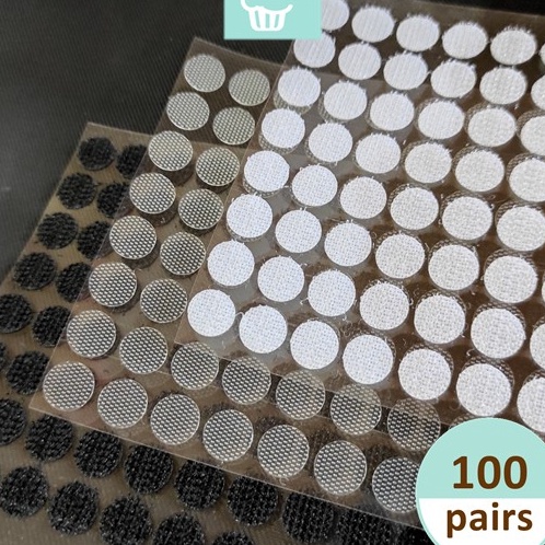 

(YW㊛.9➲> [10mm] 100 Pairs Sticker Velcro Bulat | Busy Book | Double Sided Tape | Perekat | Stiker | Prepet | Prepetan | 1cmbanyak diiminati..!