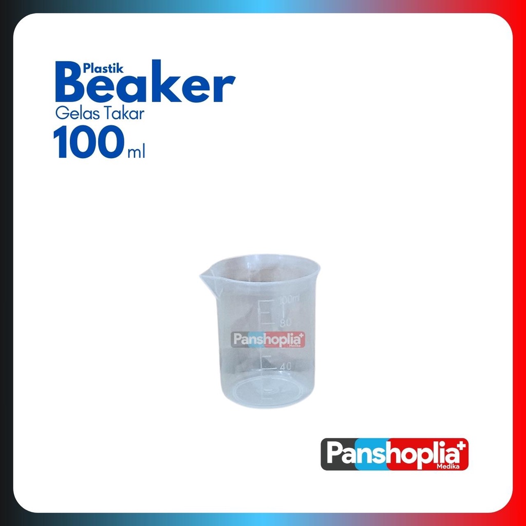 Beaker Plastik 100ml / Gelas Takar Lab