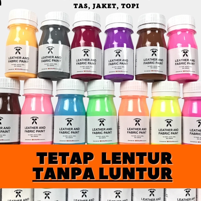 

(A 4M☆❣> REPAINT CAT SEPATU TAS Leather dan Pabric Paint Acrylic 20ml 40ml Cat Kanvas Cat Kain Cat Kulit Cat Sol Sepatu Cat Lukis Jaket akrilik Not Angelus - Svmmerink- kekinian..!