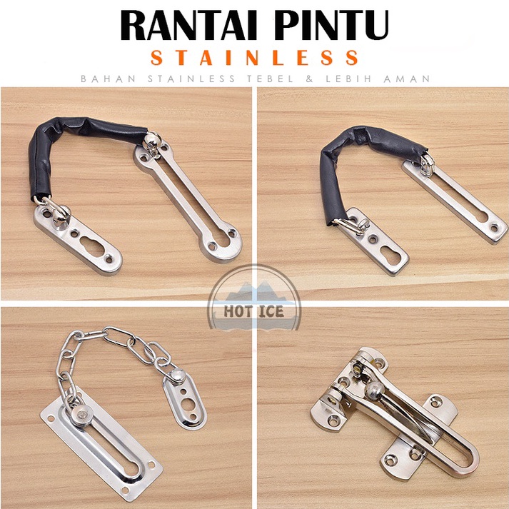 Ready Rantai Pintu Stainless Door Chain Pengunci Slot Grendel Rantai Penahan Pintu PENAHAN PENGAMAN 