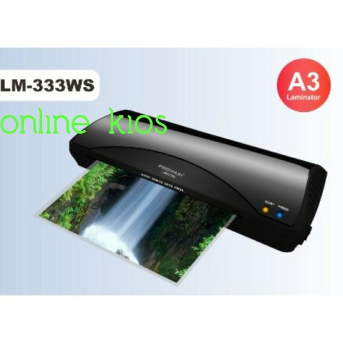 

Mesin Laminating Promaxi Lm330Ws Size A4 F4 & A3 - Laminator Lm-333Ws