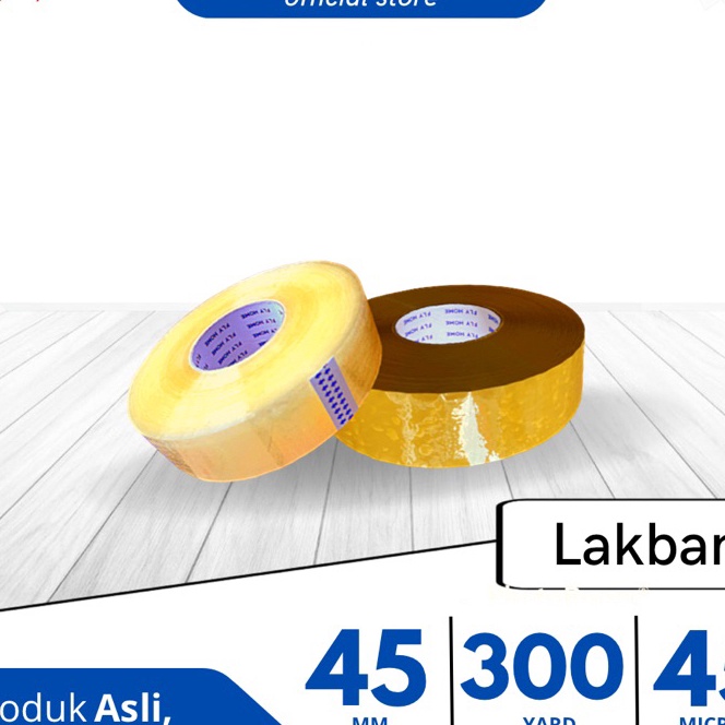 

[SX-✯☎W) FLYHOME Lakban bening coklat 300yard 2inci 45x300 yard 1rolls jumboviral.!