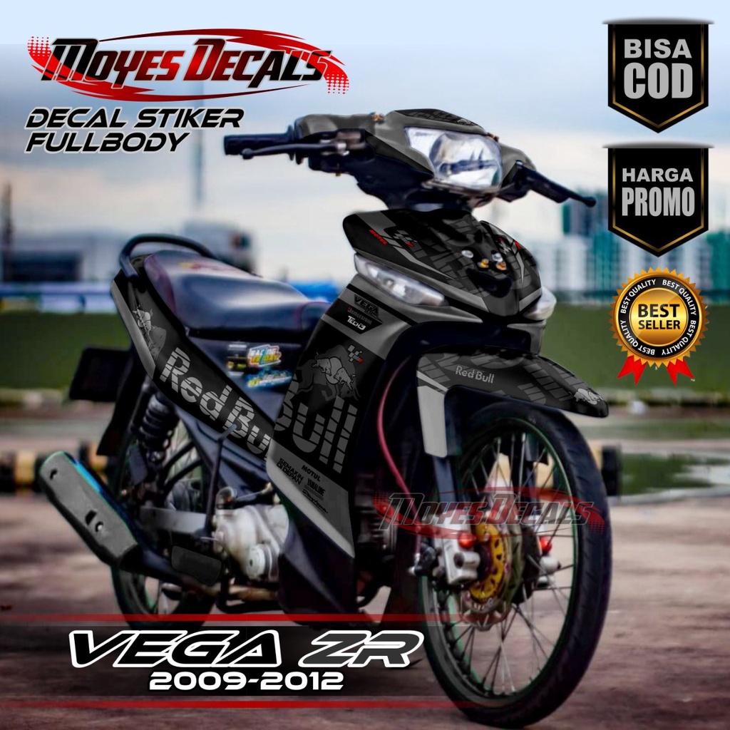 Decal Vega ZR Full Body Stiker Vega ZR Full Body Striping Vega ZR Variasi Full Body MOTIF REDBULL