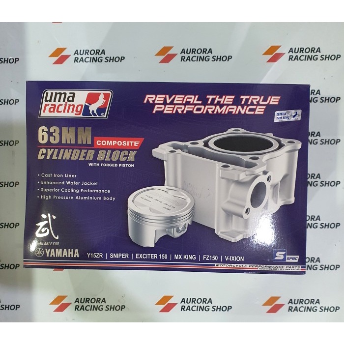BLOK BORE UP UMA RACING 63 MM MX KING 150 / R15 / VIXION NEW terpopuler