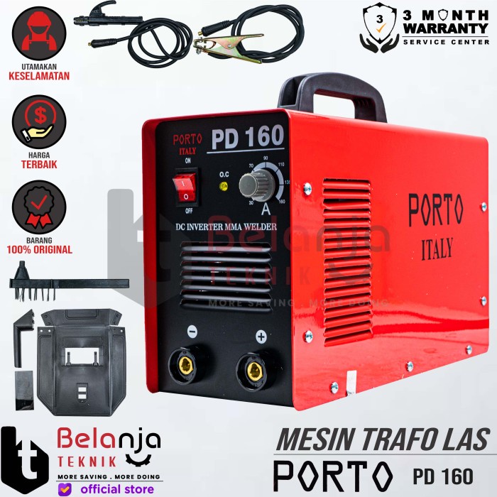 Mesin Travo Las Porto PD 160 900 Watt Mesin Las Inverter Porto 160 A keren