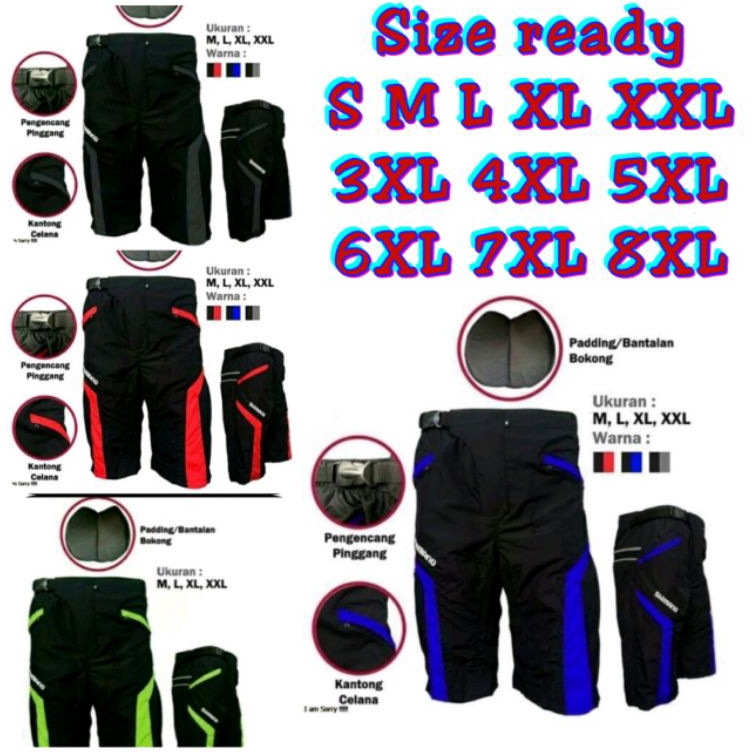 ➤ BIG SIZE JUMBO Celana sepeda gowes PADDING pria MTB / CYCLCING PANTS MTB DOWNHILL WITH PADD PADDIN