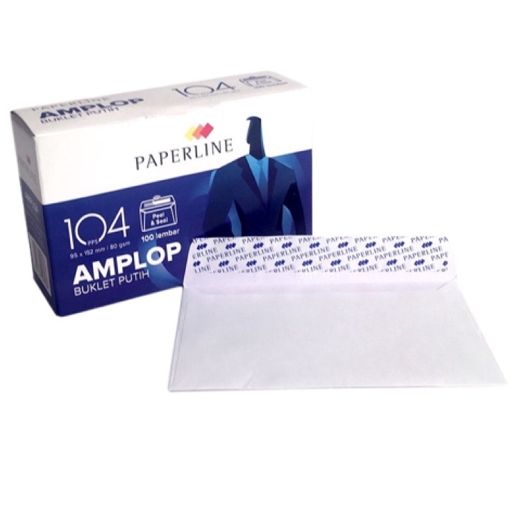 

❂Diskon☆➡ Amplop Putih Polos 104 PPS PAPERLINE isi 100 pcs 092