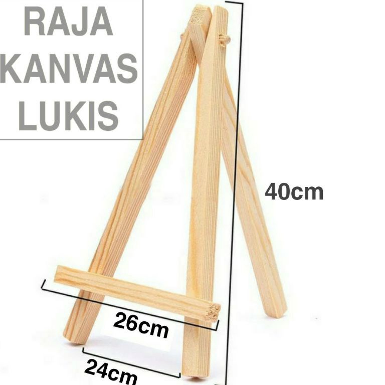 

O848 Wooden Easel Tripod Stand Kayu Kanvas Lukis 40cm 9043