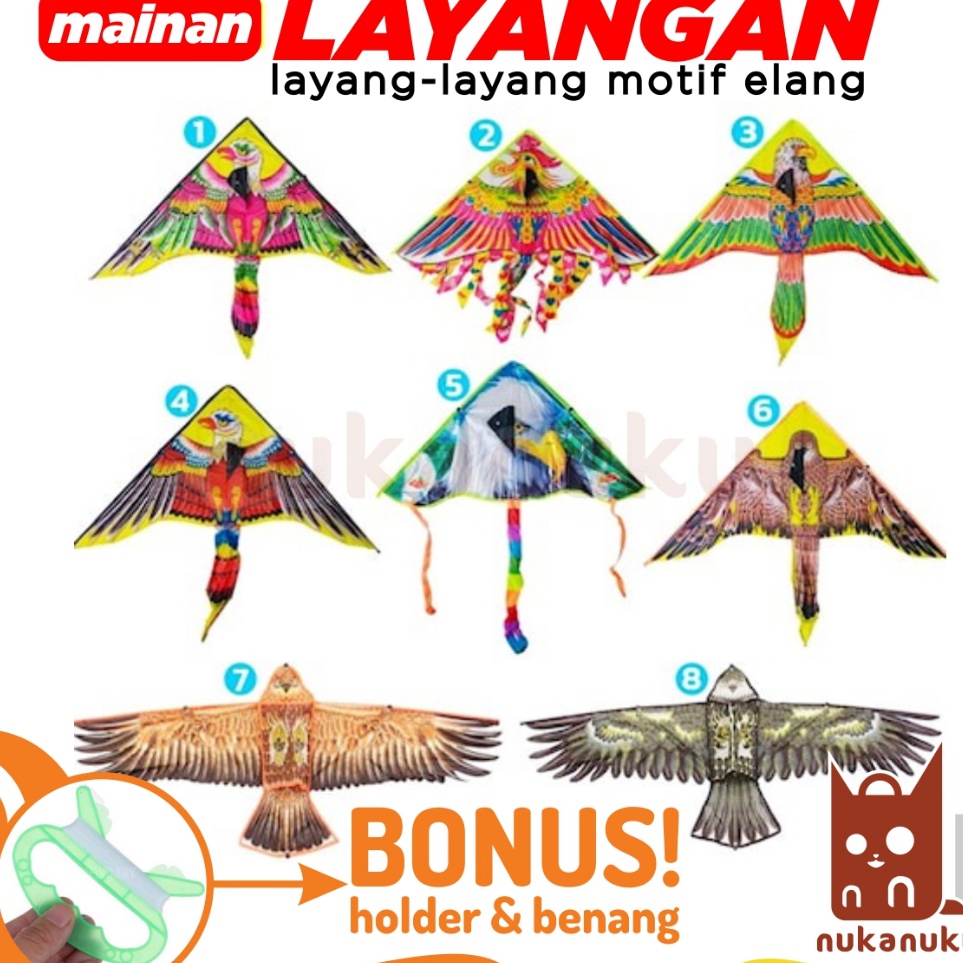 ★★★ RdH NUKANUKU - Layangan Elang Parasut / Layangan / Layang Layang / Layang Layangan / Layangan Se