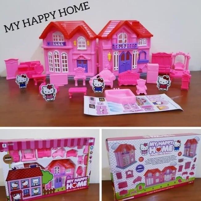 Mainan Rumah Barbie Anak Karakter Hellokitty Set Lengkap Non Cod