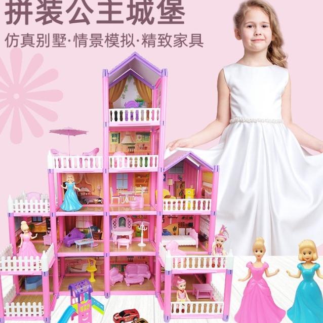 Mainan Rumah Barbie Besar Anak - Play House 4 Tingkat Lengkap Boneka