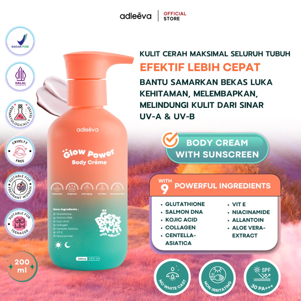 Adleeva Glow Power Body Cream | 200 ml