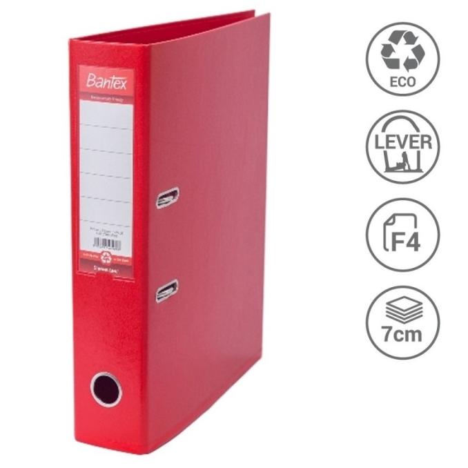 

Terbagus Bantex Lever Arch File Ordner Plastic Folio 7Cm Red 1465 09