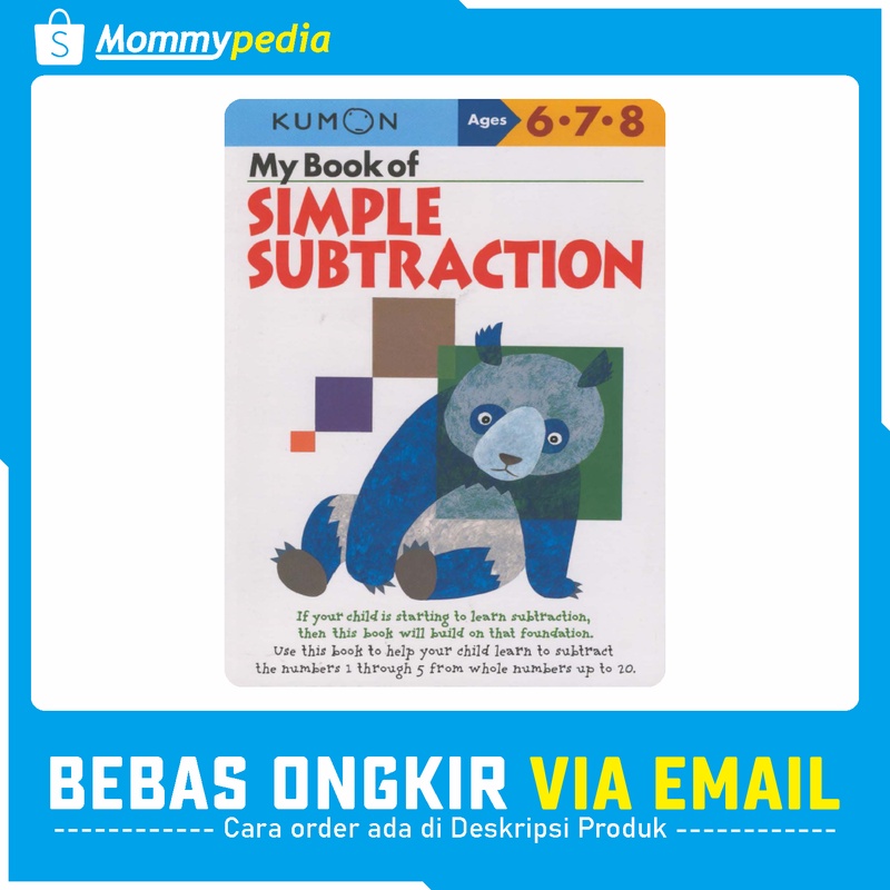 

KUMON Ages 6 7 8 - My Book of Simple Subtraction