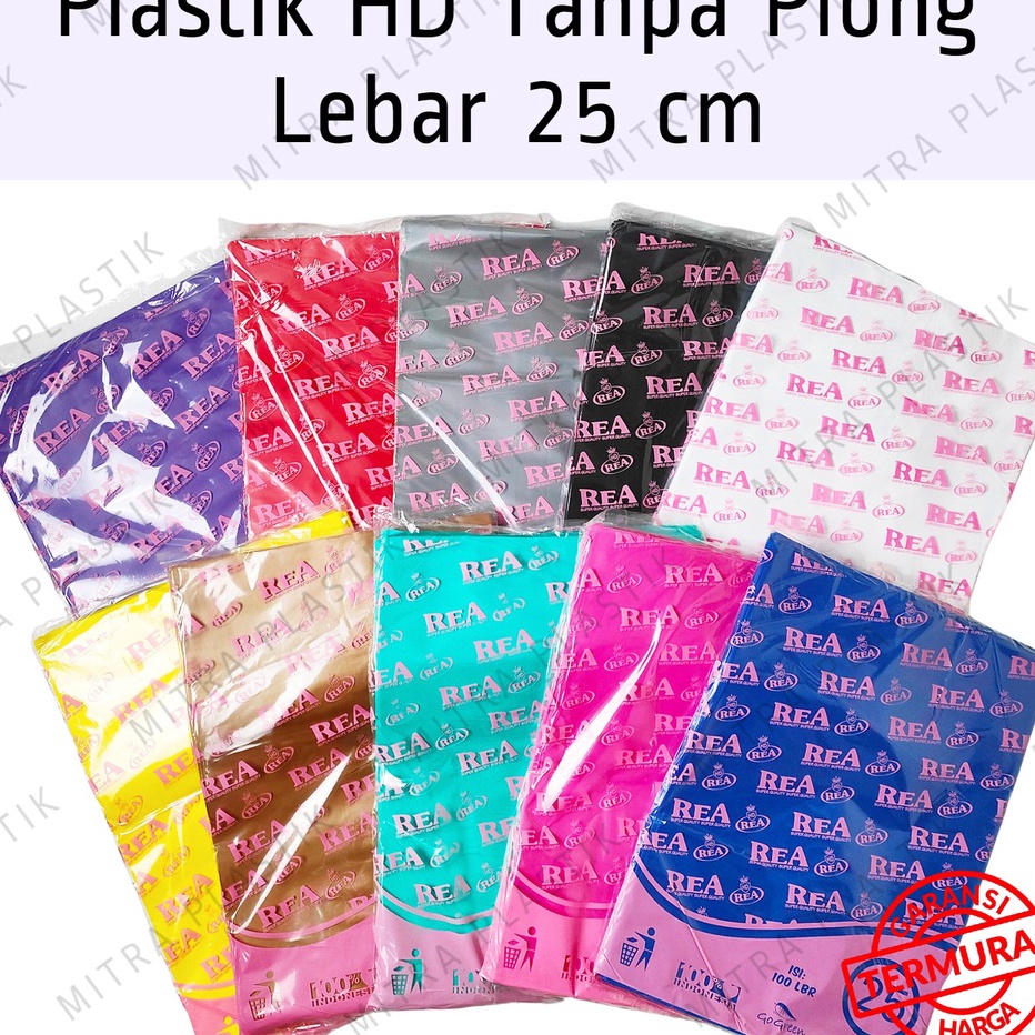 Kirim Sekarang Plastik HD Tanpa Plong 25x35 REA Kantong Kresek Packing Online Shop Shopping Bag Tebal Silver Best Produk