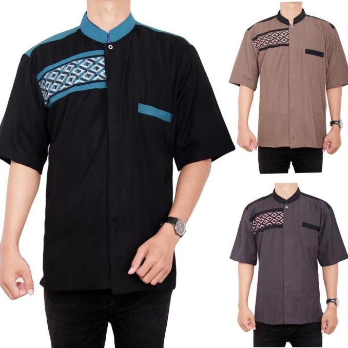 Terbaru Budiman Baju Koko Lengan Pendek Atasan Busana Muslim Pria Original