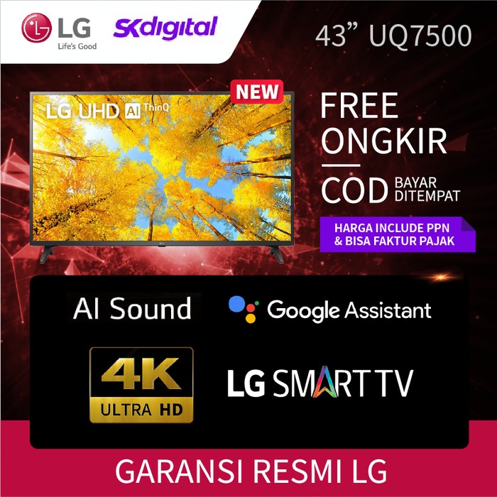 Led Tv Lg 43Uq7500Psf Smart Tv Uhd 4K 43 Inch 43Uq7500 2022