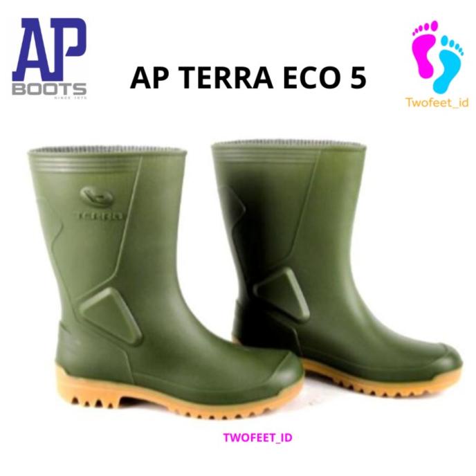 AP BOOTS TERRA ECO 5 SIZE 25-27 WARNA HIJAU / SEPATU AP BOOTS PENDEK