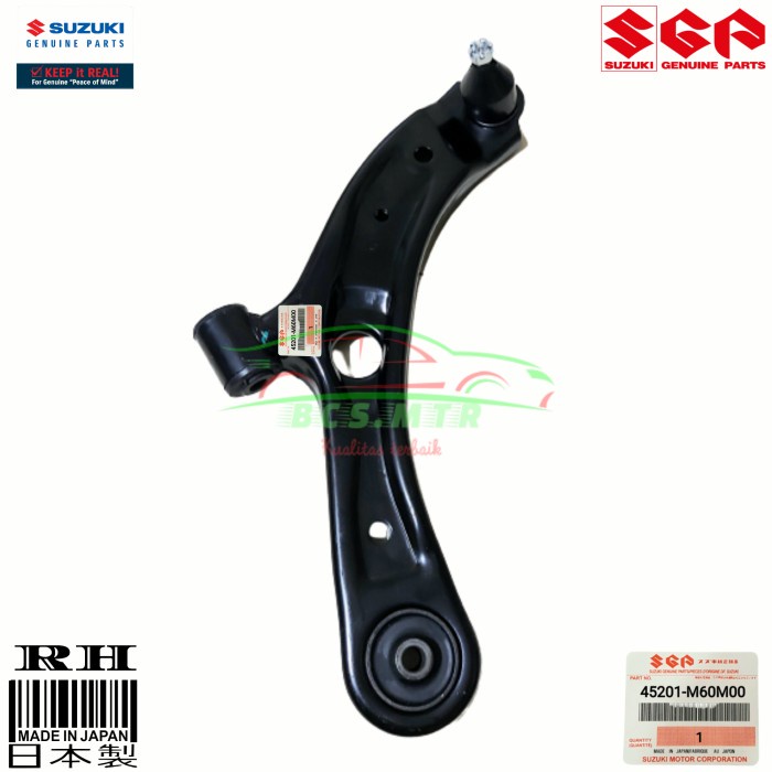 Lower Low Arm/Sayap Depan Bawah Kanan/Rh Suzuki Ertiga 2012-2017 Ori Kode Br05