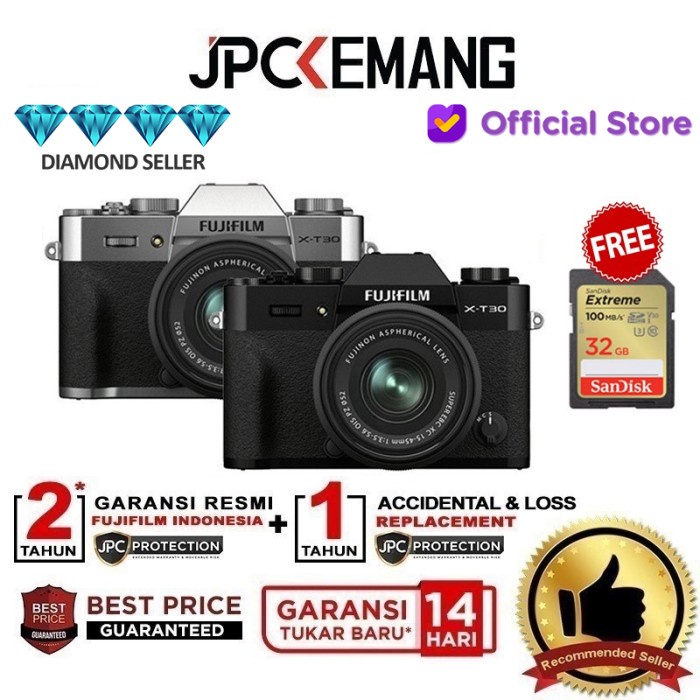 Fujifilm XT30 II kit 15-45mm Fuji X-T30 XT 30 15-45 Mark ii RESMI