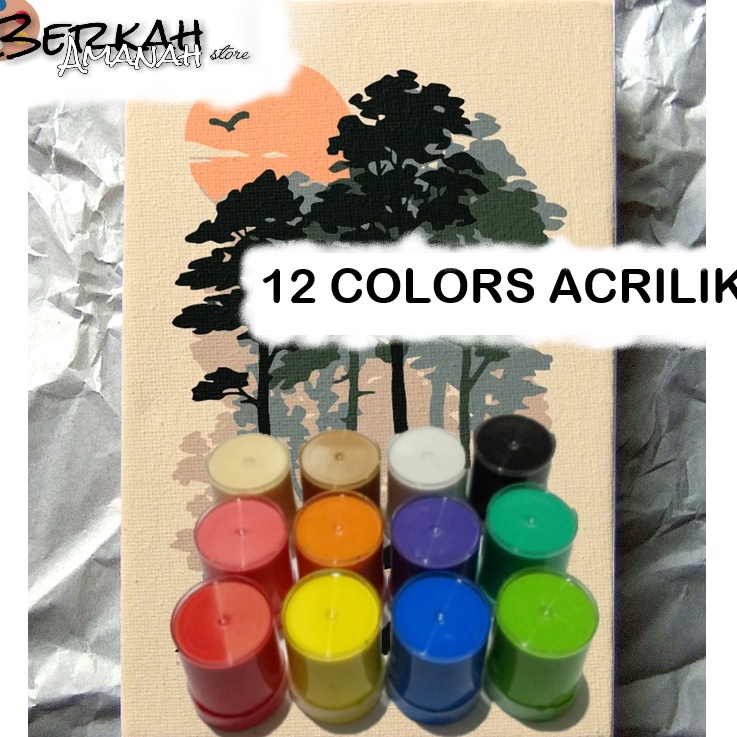 

(N.➲㊖NX) cat lukis acrylik 1set 12warnaberkualitas.!!