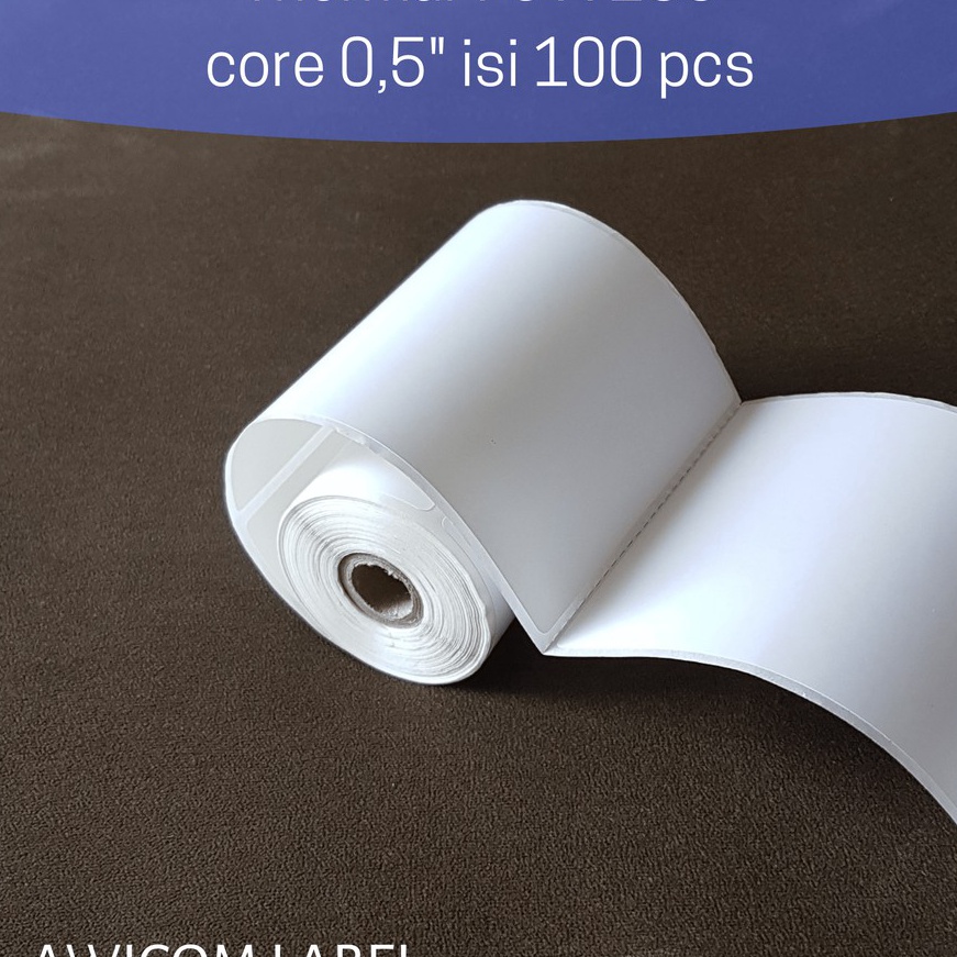 

(NO-✪✪4> Label Thermal 76x100 mm 76 x 100 core 0,5" 1/2 inch - 80x100 80mm 80 x 100superr.keren..