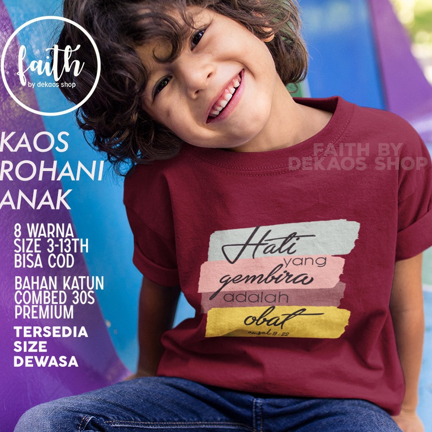 Stok Terbaru.. KAOS ROHANI ANAK / KAOS PASKAH / KAOS NATAL ANAK / KAOS ROHANI KRISTEN / BAJU NATAL A