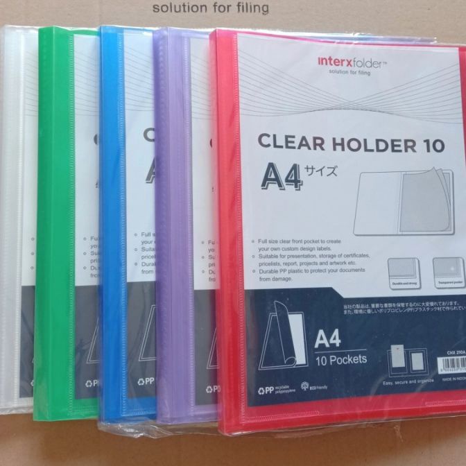 

(X11/㊚P✓] Clear Holder A4 10 Pocket Inter X / Display Album / Dokumen Keeper - kekiniaan.