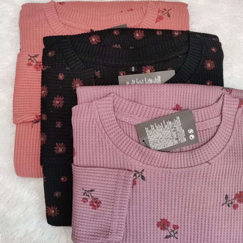 VIRAL Kaos Wafer Printing / Kaos Wafer / Kaos Lengan Panjang