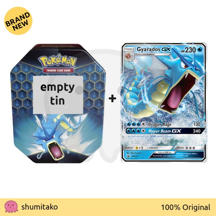 Pokemon TCG Cards Hidden Fates Gyarados GX Tin + Promo Only
