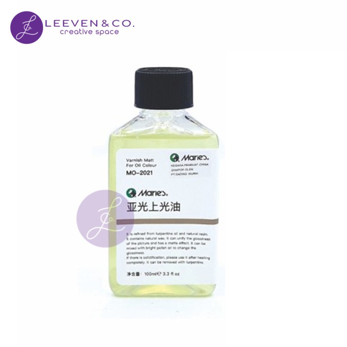 

MARIES MATT VARNISH FOR OIL PAINTING 100ML