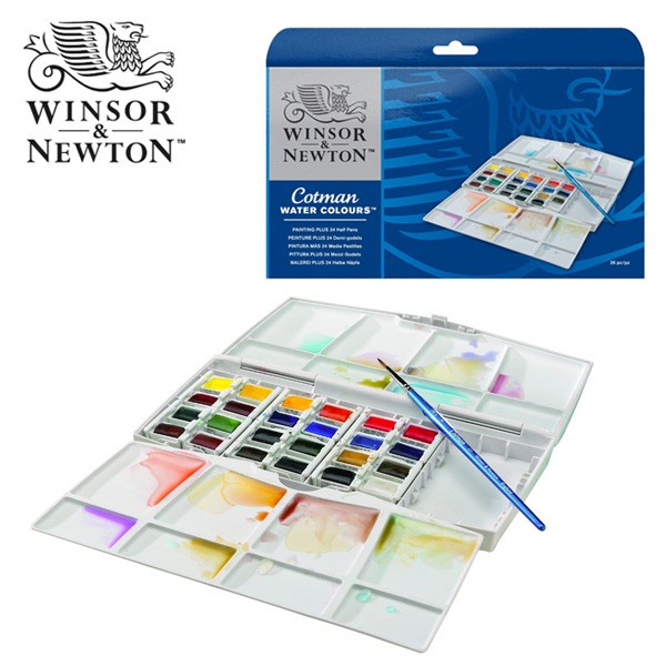 

Cotman Water Colours Painting Plus - 24 Half Pan Set