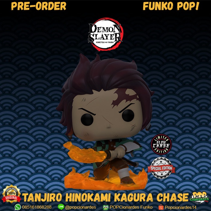 PROMO FUNKO POP DEMON SLAYER - KIMETSU - TANJIRO HINOKAMI KAGURA CHASE #874 TERLARIS