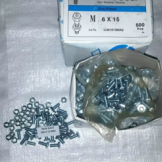 Mur Baut 6 X 15 / Mur Baut M6 X 15 Gaanish / Bmp M6 X 15
