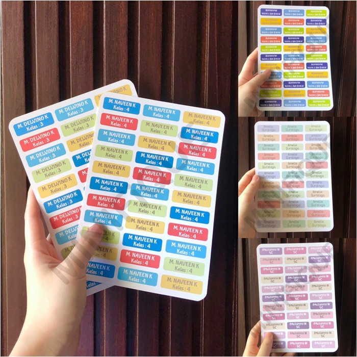 

Terlaris Label Nama Anak Warna Waterproof Stiker Nama