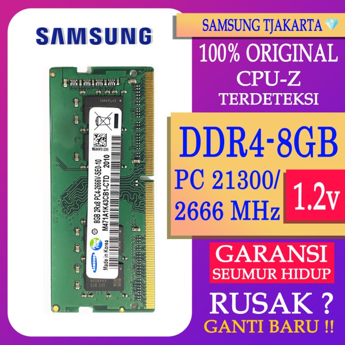 Ram Laptop Samsung Ddr4 8Gb 2666 Mhz 21300 Ori Gaming Ram Nb Ddr4 8Gb Bestseller Ram