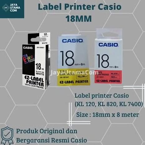 

TER-UPDATE PITA LABEL PRINTER CASIO 18MM - EZ LABEL TAPE ORIGINAL CASIO 18 MM #ORIGINAL