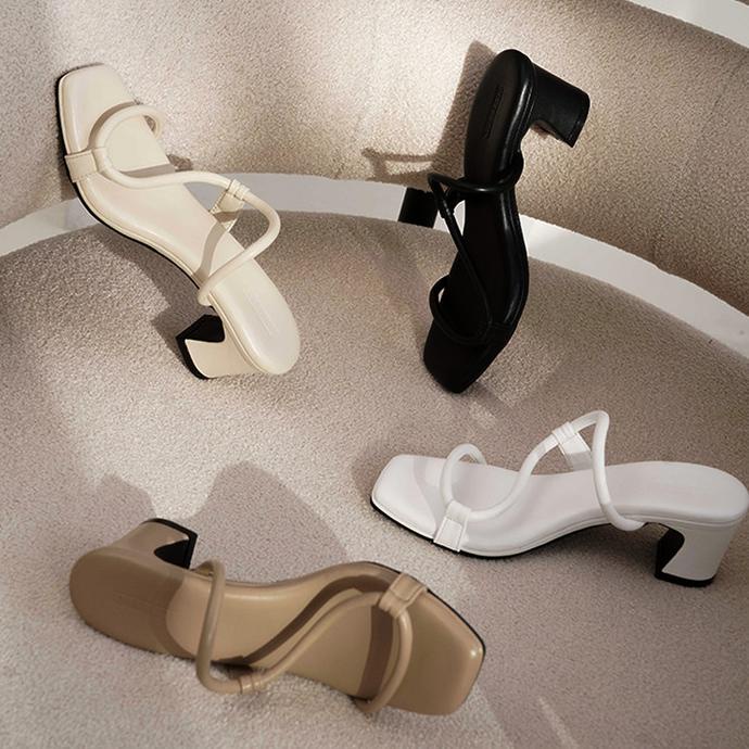 Nakedsol Willow Block Heels (Black, White, Oat, Almond)