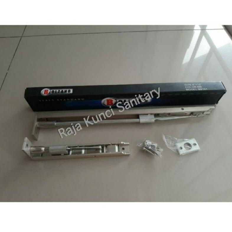 TER-UPDATE GRENDEL TANAM ALUMUNIUM TEBAL 6"+12" SATIN NIKEL/FLUSH BOLT/SLOT TANAM/GRENDEL TAN PINTU 