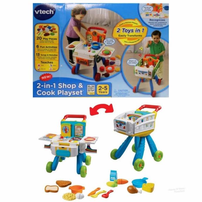 TER-UPDATE VTECH 2 IN 1 SHOP AND COOK PLAYSET ORIGINAL #ORIGINAL