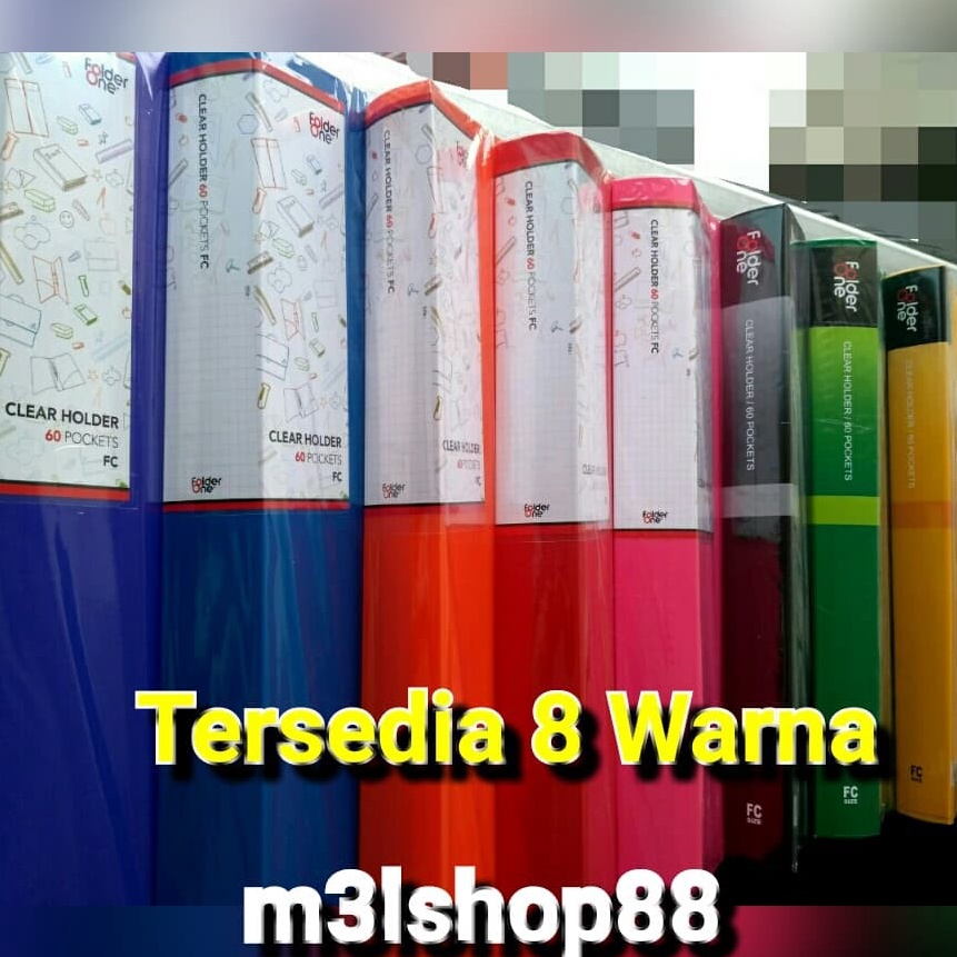 

[✓㊖YS J> Clear holder 60 lembar/dokumen keeper ukuran folio (f4) merk Folder one / super.keren.!!