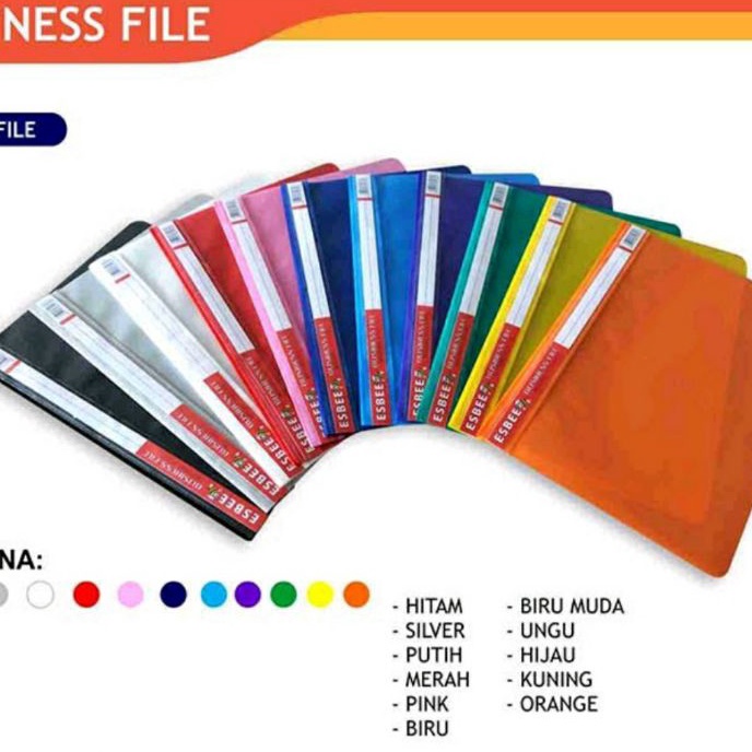

(4Z❣-K㊛> (12Pcs) Bisnis file ESBEE/ Map Trasparant/ Bisnis file warna warni/ top.produuk..
