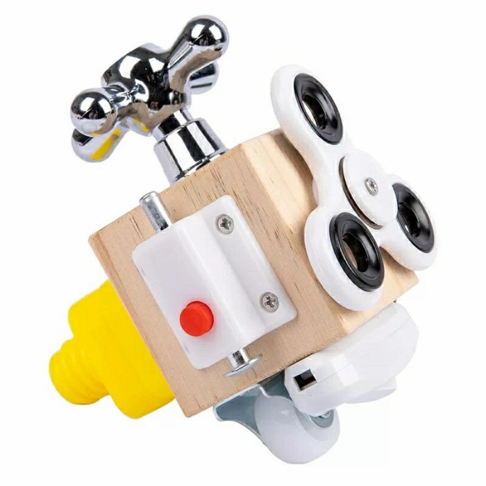 MUST HAVE WOODEN BUSY CUBE, WOODEN BUSY ACTIVITY CUBE, MAINAN MONTESSORI TERMURAH