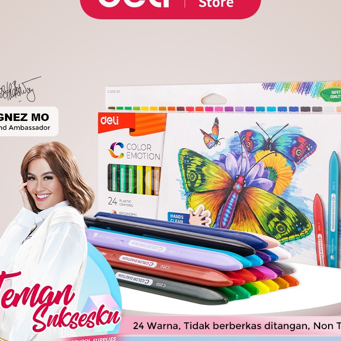 

(◆☑L.CA> Deli Krayon Sekolah 24 Warna Cerah Bentuk segitiga ergonomis tidak beracun EC20020 siaap.dikirim!