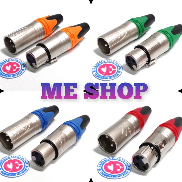 LANGSUNG ORDER Jack mic jek canon xlr male soket canon famale harga sepasang