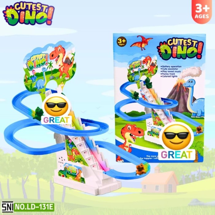 Mainan Anak Music Track Penguin Balapan Seluncur Tangga Slide Penguin